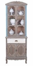 Antik Vitrine Buffet Schrank shabby chic Vitrinenschrank Küchenvitrine Holz neu