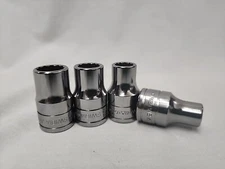 Preowned Snap-On Flank Drive Shallow Socket Set of 4