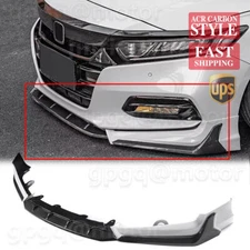 For Honda Accord 18-2020 ACR Carbon & Pearl White Front Bumper Lip Splitter Kit