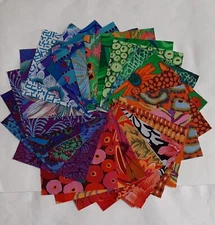 Kaffe Fassett Charm Pack 50 5" Squares Assorted Fabric 100% Cotton Quilt Fabric