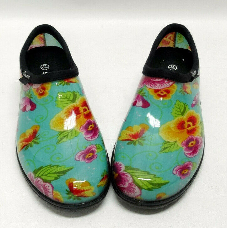 SLOGGERS BLUE FLORAL RAIN Sales results No. 40% OFF Cheap Sale 1 GALOSHES WOMENS 10US ~ EUC SIZE