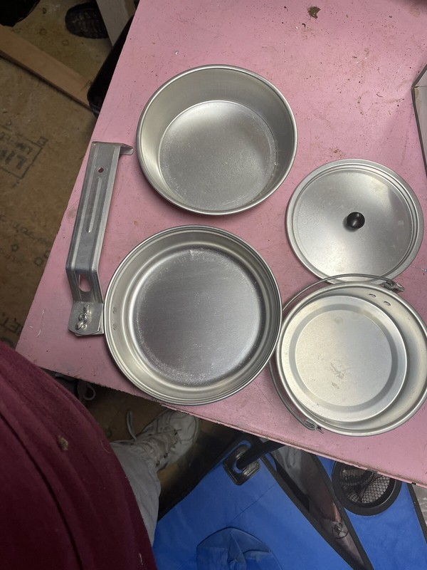 Ozark Trail 5pc Aluminum Mess Kit 910552 Camping Hiking Outdoor Travel