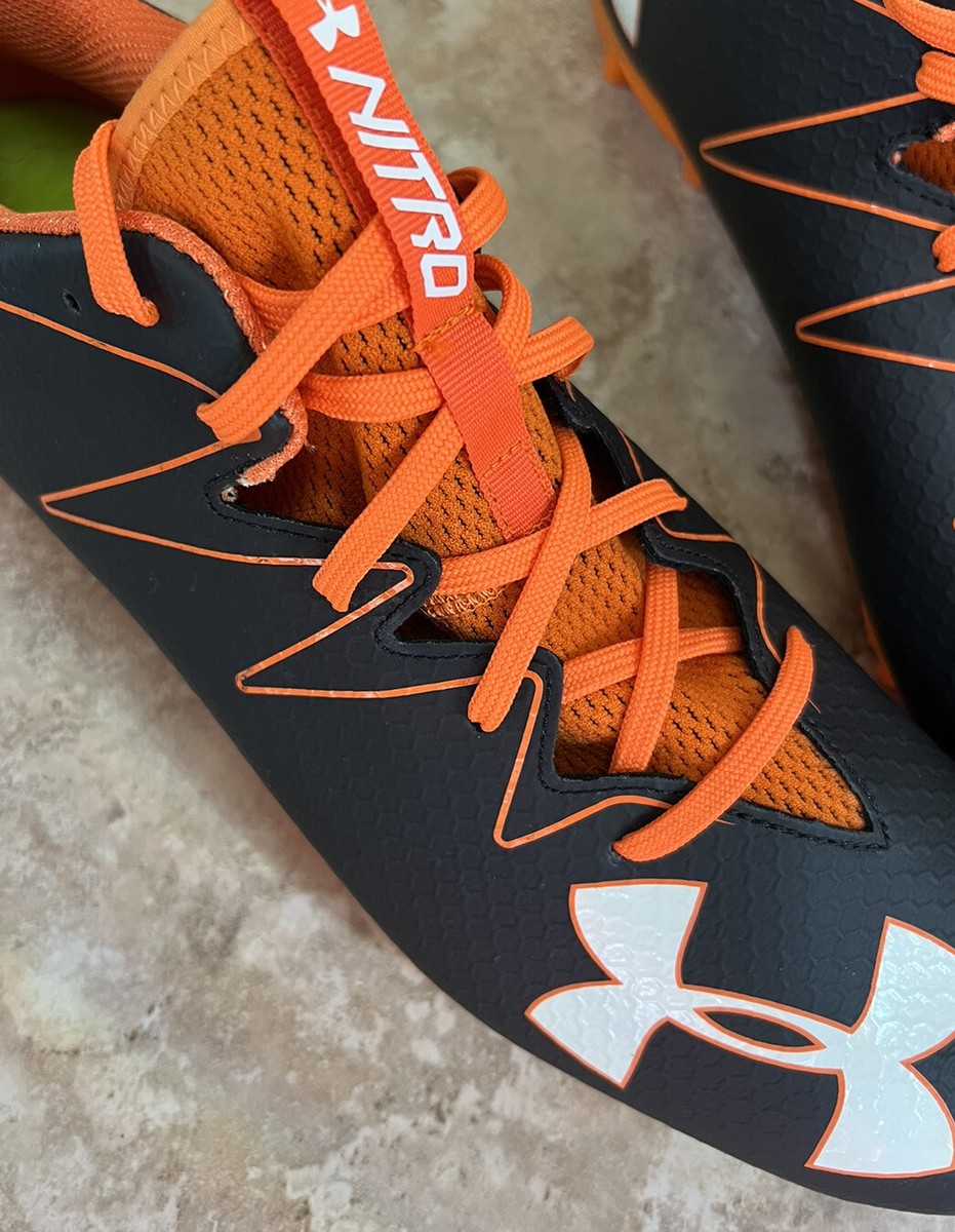 #100 Under Armour Nitro Cleats - Size 15E, Black & Orange Under Armour UA Nitro Low MC Size 15 US Football Cleat Shoe  main image 3