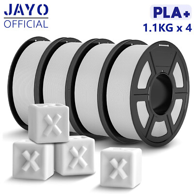 4KG JAYO White PLA+ 1.75mm 3D Printer Filament PLA PLUS 1.1KG Roll Low Shrinkage