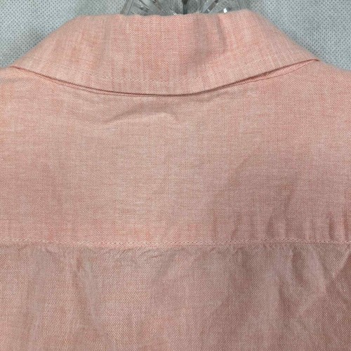 Isle Bay Linens Shirt Mens Sz XXL Light Pink Peach Slim Fit Button Down - Picture 4 of 8