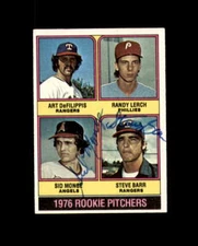 Sid Monge Steve Barr Hand Signed 1976 Topps Rookie Pitchers New York Yankees Aut