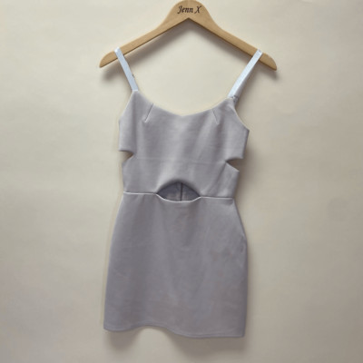 Stella Laguna Beach Gray Cut Out Mini Dress Size S Sleeveless Adjustable Straps