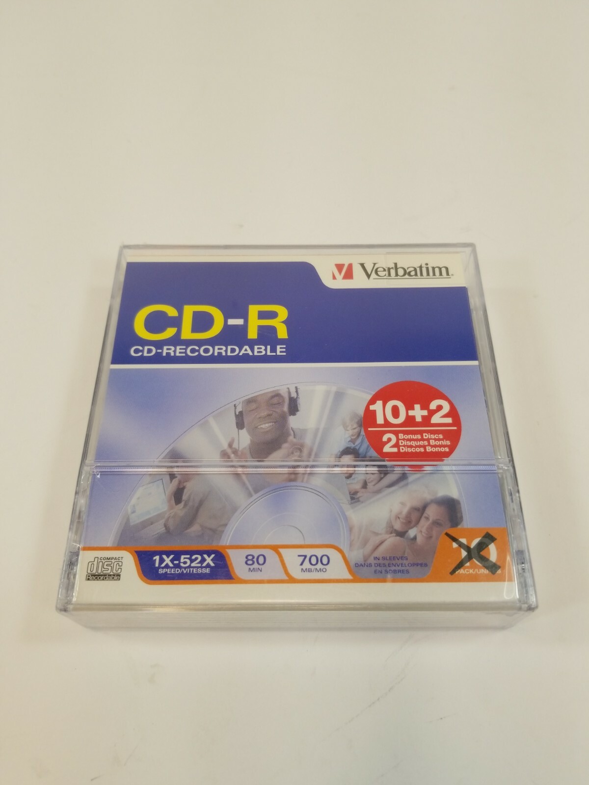 Verbatim CD-R CD-Recordable 1x-52x 80 min 700 mb Unopened NEW Qty 12 Discs 