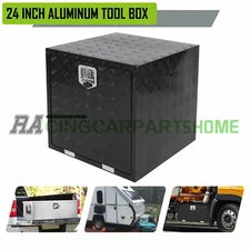 24"Aluminum Stripes Plated Tool Box Underbody Truck Pick Up Truck Bed RV Trailer