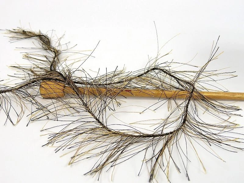 Long Eyelash 100gr Camel Black 81542 Ice Yarns Extra Long Eyelash Yarn 100gr 76y - Image 2 of 4