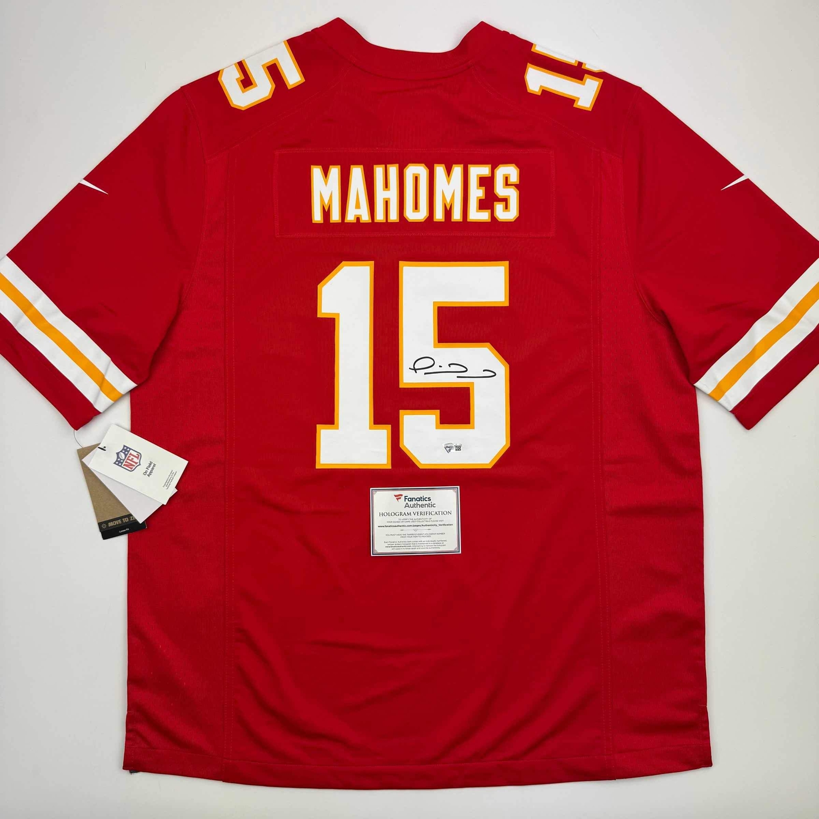 Patrick Mahomes Autographed Signed Kansas City Chiefs / Chiefs Red Authentic Nike Jersey Fanatics COA 