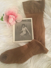 Vintage Ladies Garter Stockings Vanity Fair Luxury Sheers SZ B