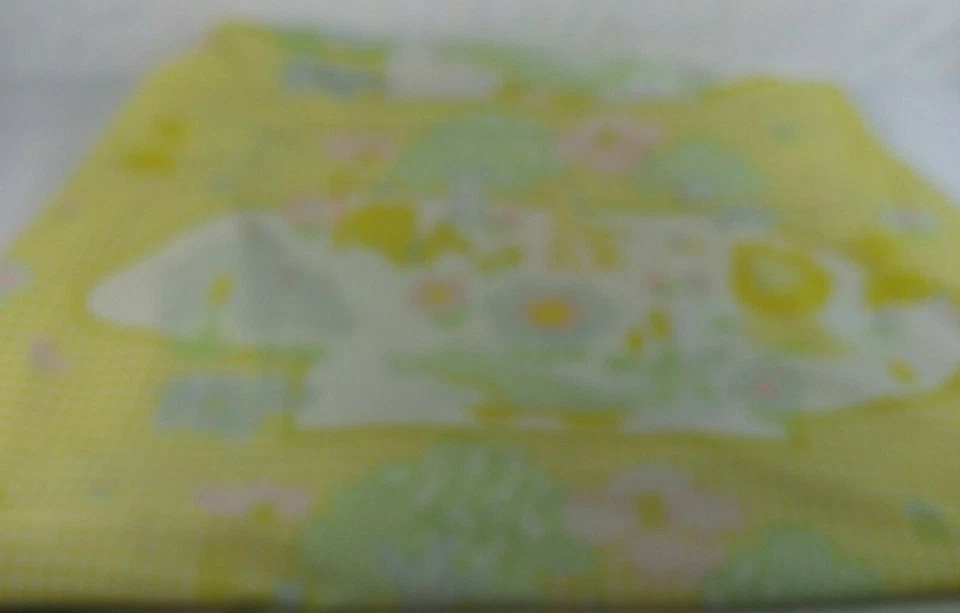 Sábana Cuna Bebé Ajustada Vintage Flores León Hipopótamo Rinoceronte Amarillo Blanco Guinga Foto 3 de 4