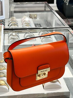 Michael Kors Sloan Editor Leather Shoulder Crossbody Bag Purse