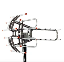 990 Mile HDTV Outdoor Amplified TV Antenna Digital HD 1080P 360 Rotor UHF/VHF/FM