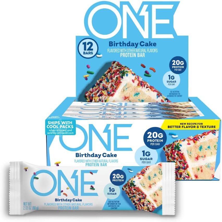 One Protein Bars Birthday Cake Gluten Free High Protein 20G 1G
