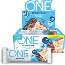 One Protein Bars Birthday Cake Gluten Free High Protein 20G 1G Sugar 12 Count