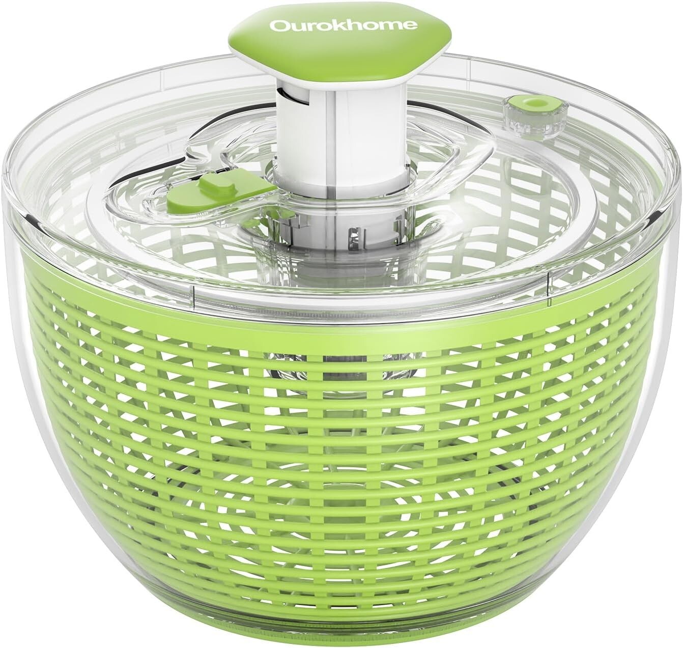 Salad Spinner 6.3 Qt, Easy One-Handed Vegetable Dryer for Greens, Herbs, Fruits-image