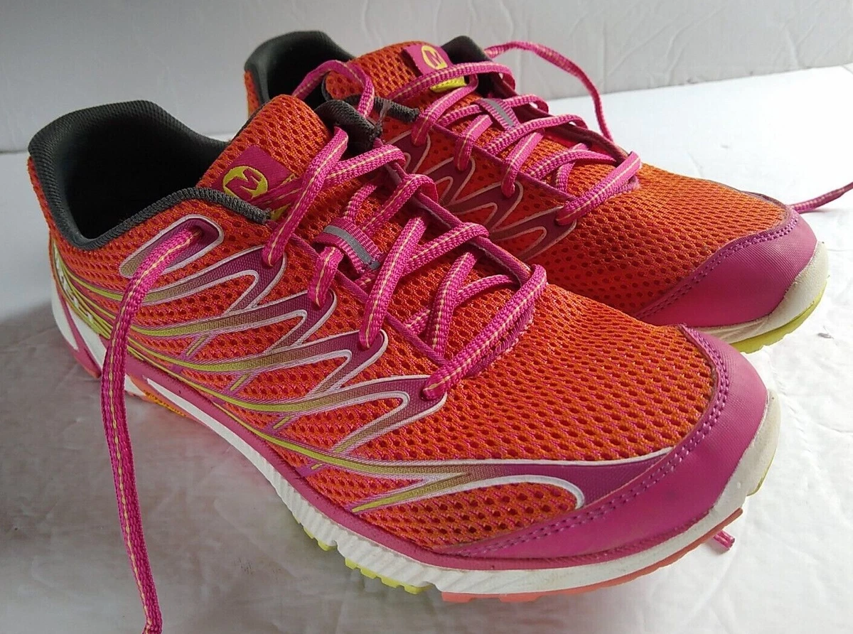 Womens Merrell M Connect Series Vibram Orange Pink Lightweight Shoes Womens 7
