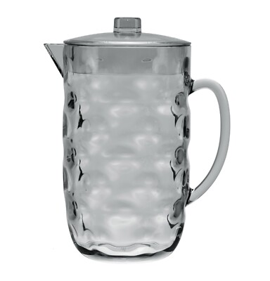 80 oz. BPA Free Acrylic Plastic Pitcher with Lid Great for Indoor & Outdoor Gray