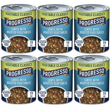 Progresso Soup Vegetable Classics LENTIL w ROASTED VEGETABLES 19oz 6 Cans