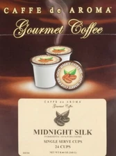 24 K-Cups Caffe de Aroma Midnight Silk Coffee Single Serve Cups