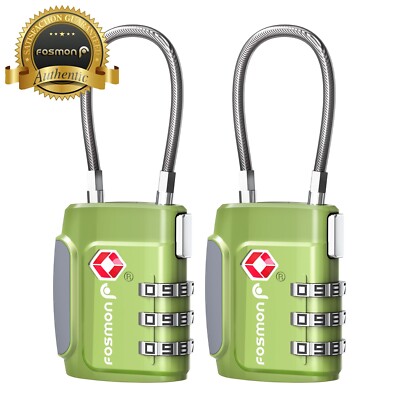 [TSA Approved] 3 Digit Combination Travel Luggage Suitcase Lock Padlock Reset