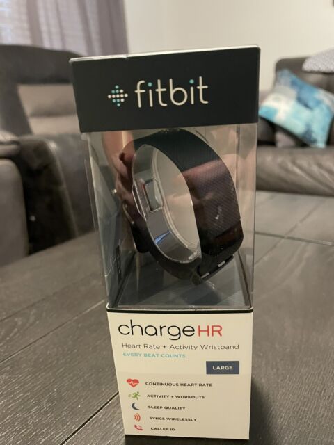 Fitbit Charge HR Wireless Activity Wristband - Black Size Large