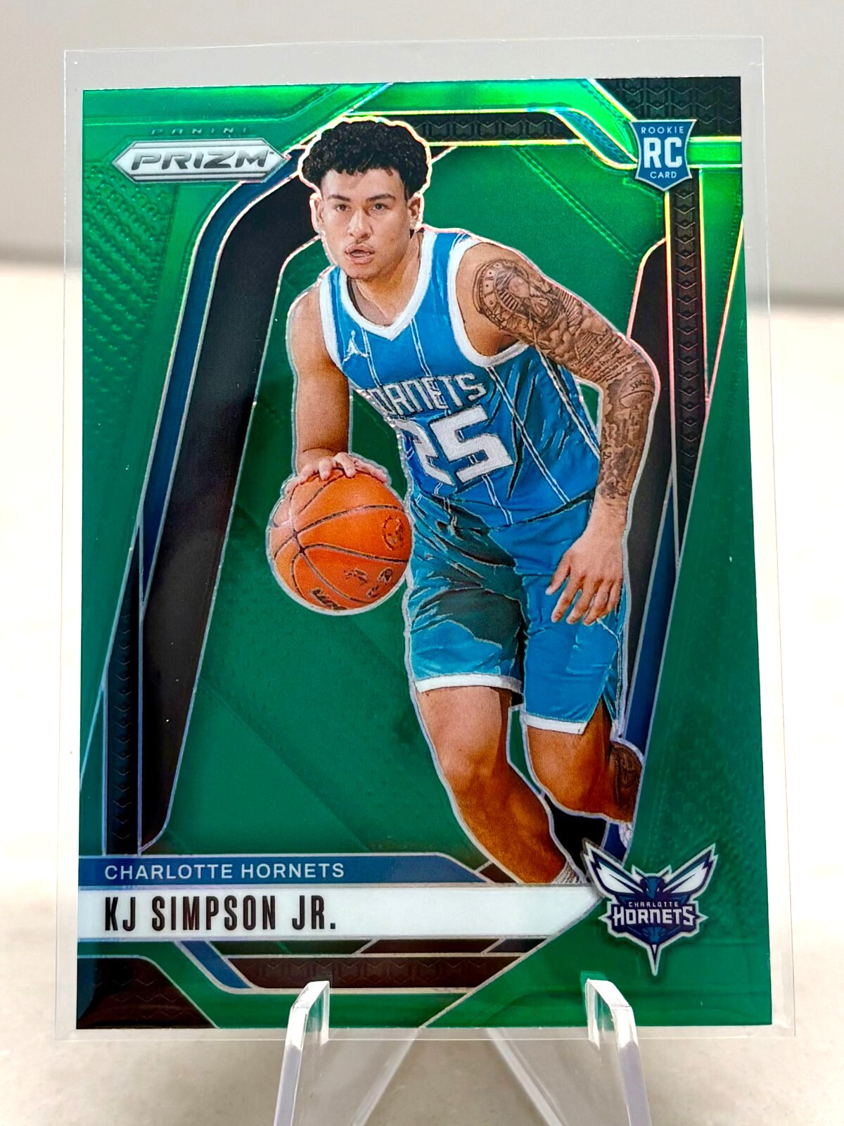 2024-25 Panini Prizm NBA KJ Simpson Jr. RC Green #247 Hornets