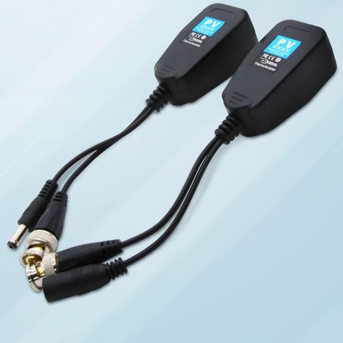 Passive CCTV Coax BNC Power Video Balun Transceiver Connectors To RJ45 BNC Male