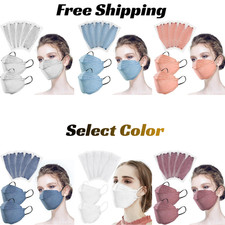100Pcs KF94 Masks, Individually Wrapped 3D Fish Type Masks for Adult, 4 Layer