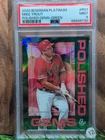 2020 Bowman Platinum Polished Gems Green Mike Trout /99 PSA 9