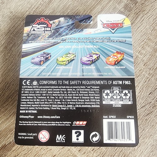 Disney Pixar Cars LIGHTNING McQueen 24th Endurance Race Next Gen auto a colori - Foto 2 di 2