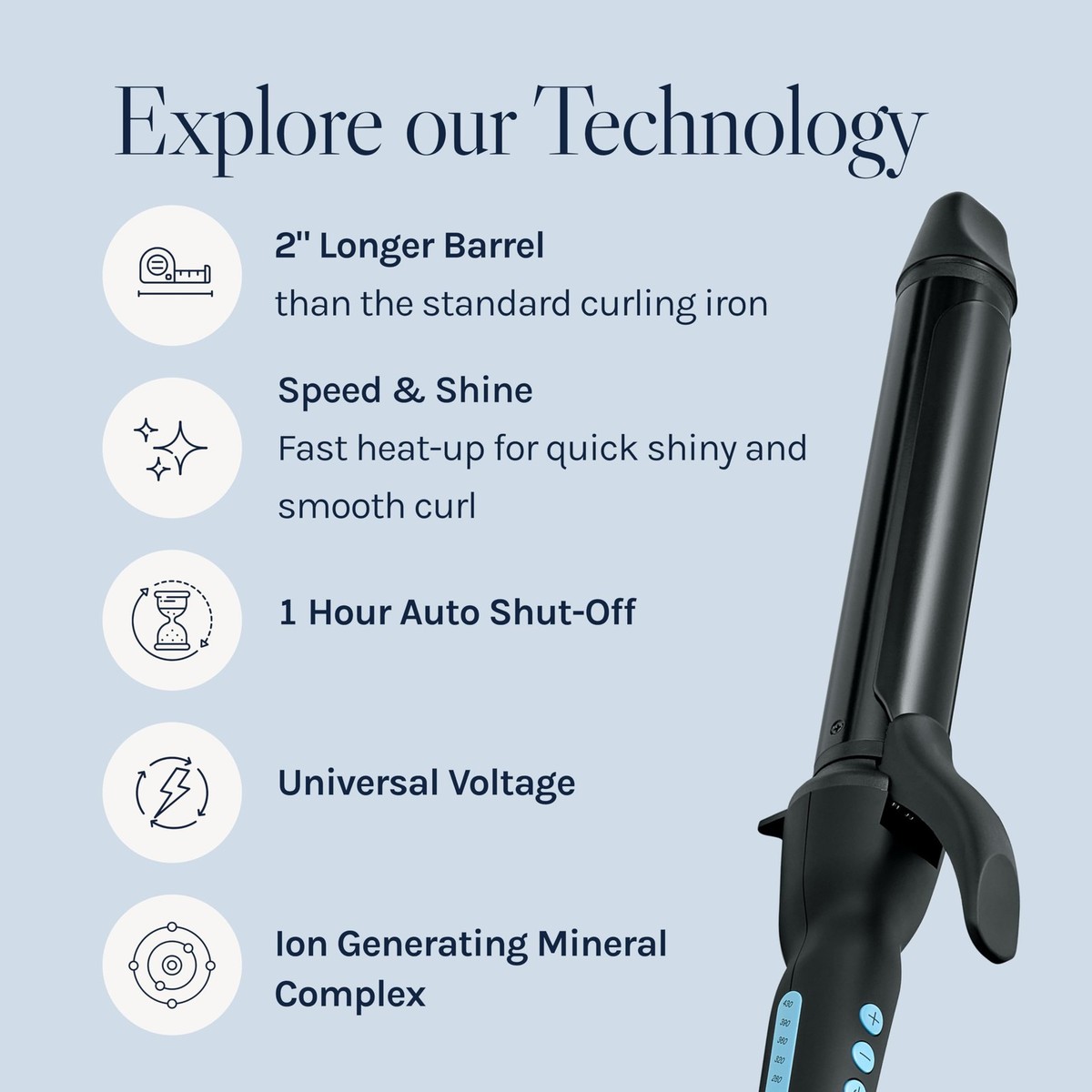 Bio Ionic Inch Long Barrel Ceramic Curling Iron for sale