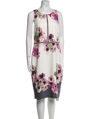 New Ted Baker Nanina Neapolitan Buckle Detail  dress Sz 4 Multicolor