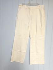 Liz Claiborne Flat Front Zip High Rise Pants W/Pockets Size 12