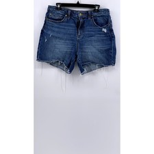 UNIVERSAL THREAD Women's Blue Denim Distressed Frayed Shorts SZ 12/31