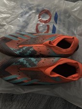 Adidas Orange Blue And Black Laceless Football Boots