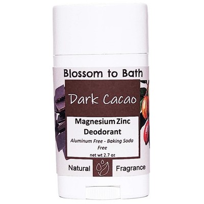 Dark Cacao Magnesium Zinc Deodorant (2.7 ounce)- Natural Fragrances