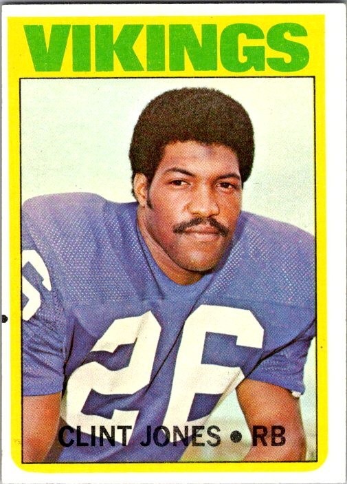 1972 Topps - Clint Jones #166 (RC) - Minnesota Vikings
