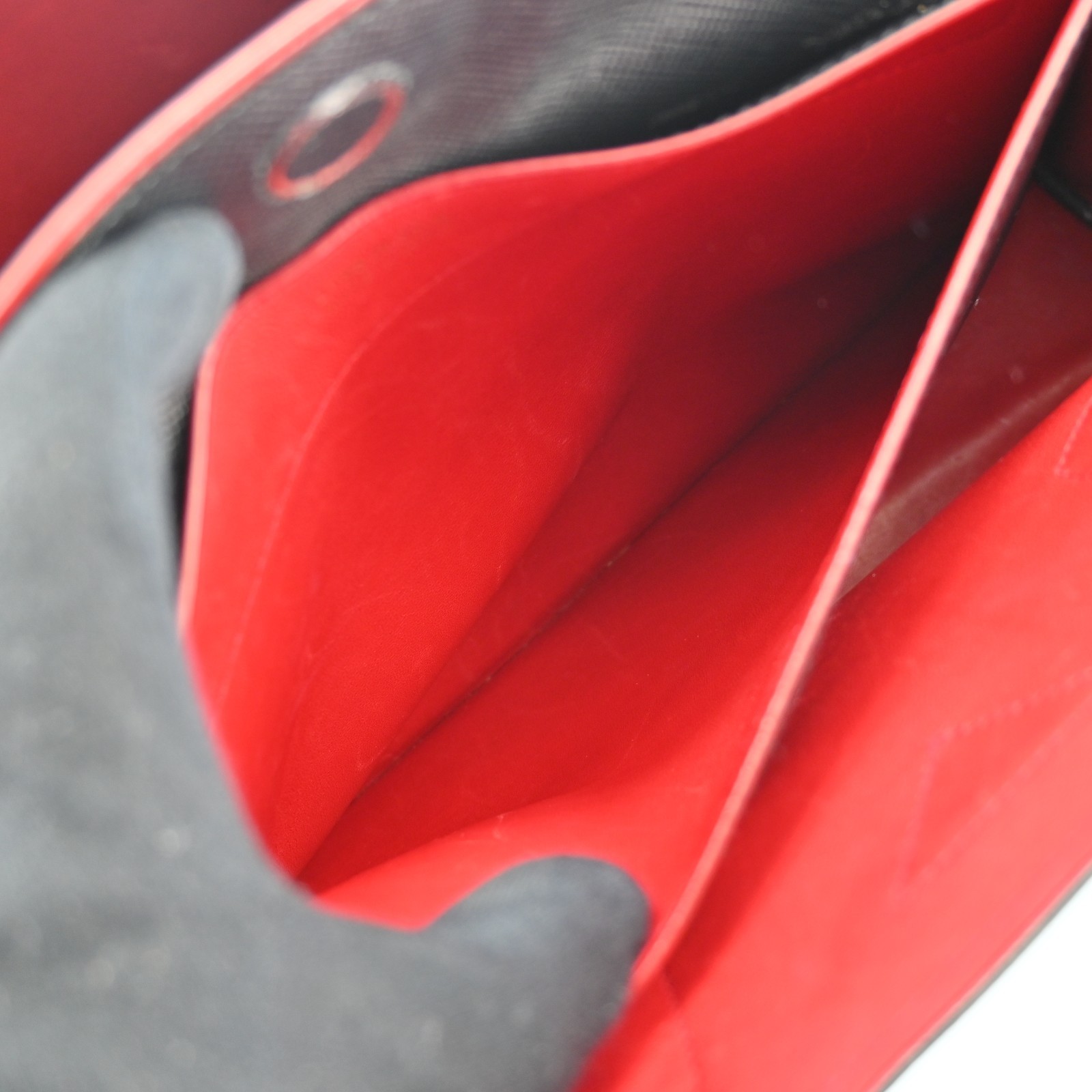 Auth PRADA Logo Handbag Bag Leather Black N2730YS802 thumbnail 19