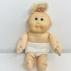 Vintage Cabbage Patch Baby Blonde Cornsilk Tuft Violet Blue Eyes Hasbro 1989