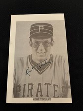 KENT TEKULVE  AUTOGRAPH 70'S  PHOTO PITTSBURGH PIRATES BASEBALL CARD