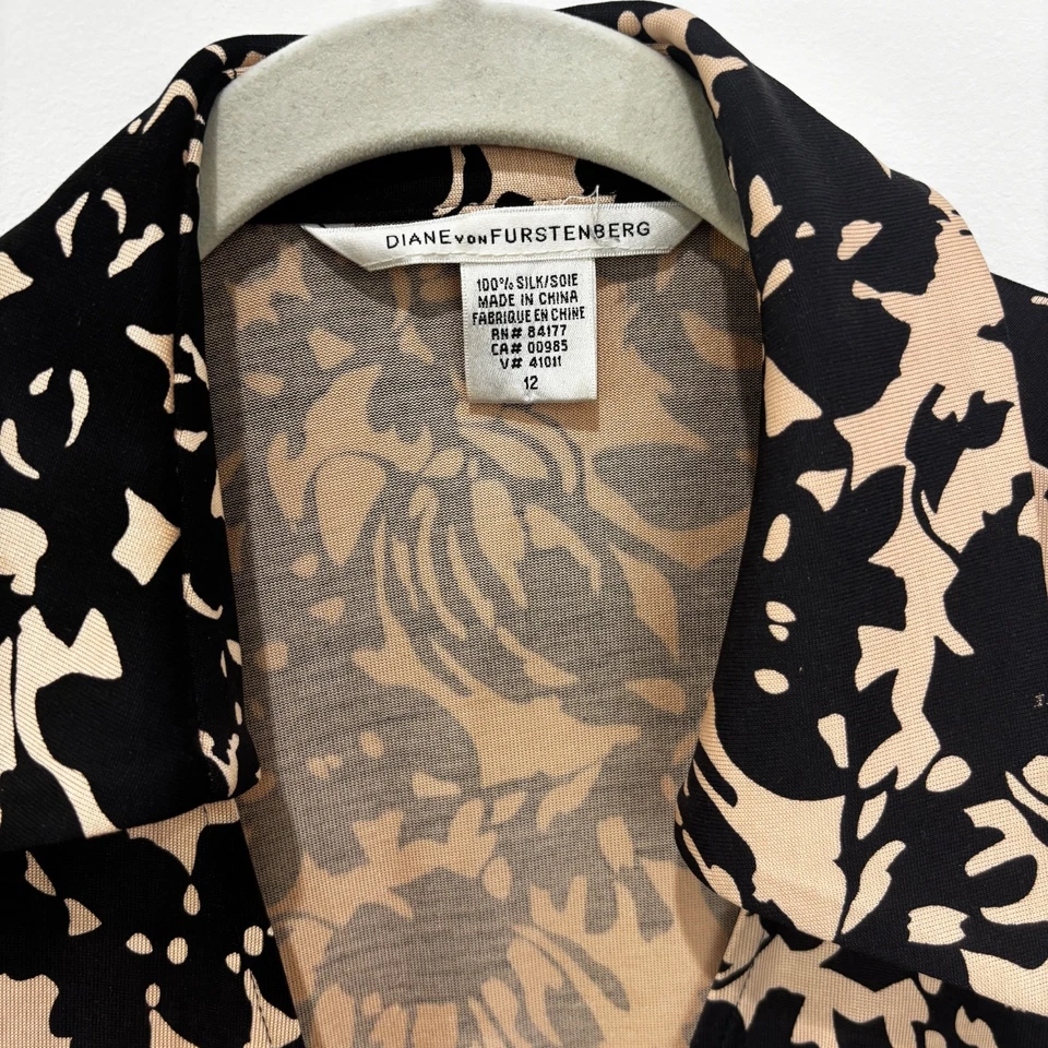 Vestido envolvente Diane von Furstenberg DVF Jeanne 100 % seda Jersey - Talla 12 - Iconi Foto 2 de 3