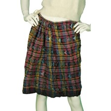 Vintage Hand Woven Folk Ethnic Boho Festival Hippie Guatemala Native Skirt