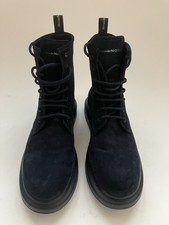 Alexander McQueen Ankle Boots Dark Blue Suede...