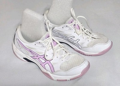 Asics Women's Gel-Rocket 11 Cushioned Volleyball Shoes White Pink Size 9 F621224