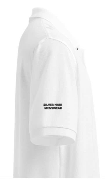 Мужская рубашка-поло для фитнеса — серебристая мужская одежда с логотипом бодибилдера — спортивная - Изображение 3 из 4