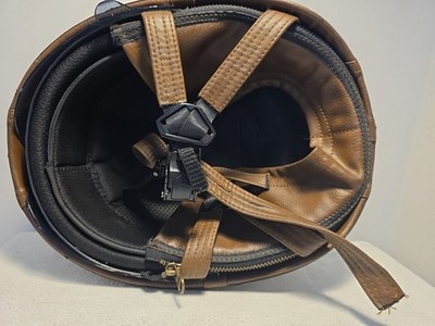 MOTORCYCLE Zengen KCO Original Helmet XL Brown Leather With