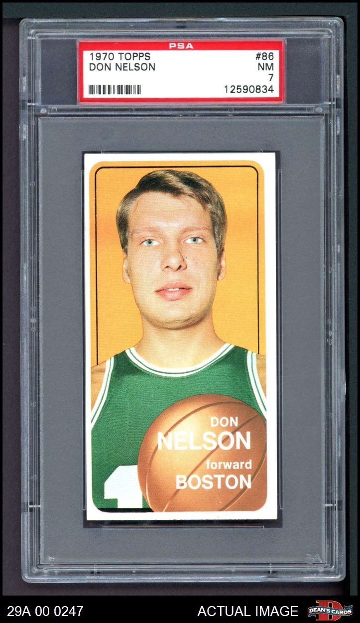 1970 Topps #86 Don Nelson Celtics SHORT-PRINT HOF Iowa PSA 7 - NM
